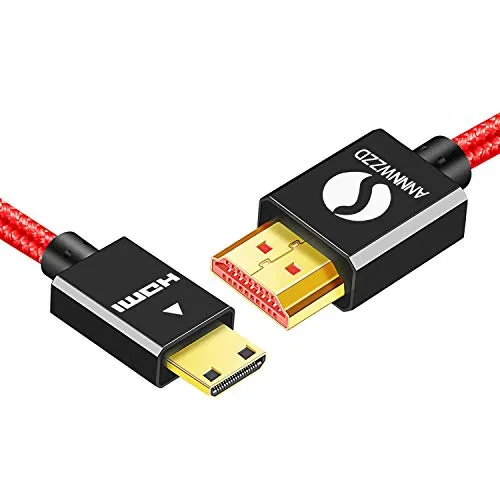 Linkinperk Cavo da Mini HDMI (tipo C) a HDMI (tipo A), Cavo Mini HDMI 1.4a che supporta Real 3D ed Ethernet, con connettori placcati in oro (alta velocità), Adatto per Full HD/HD Ready/3D,1080p, 2160p