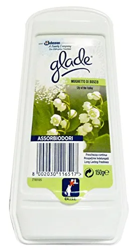 glade Set 8 assorbiodori Gel mughetto di Bosco 150 gr. Candele e profumatori, Multicolore, Unica