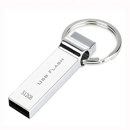 Kayboo Pendrive 512GB Chiavette USB Impermeabile Memoria Flash Drive Metallo con Portachiavi Portatile (512gb)