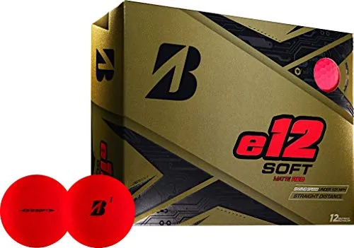 Bridgestone Golf e12 Palline da golf morbide, confezione da 12 pezzi, Uomo, e12 SOFT Matte Red, Sandali Adventure Seeker, punta chiusa - T - Bambini, taglia unica