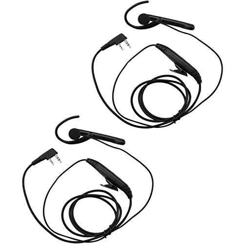 KEESIN 2 pin Ear bar/auricolare Headset mic PTT per Kenwood TH-22A TH-22AT TH-22E TH-25 Baofeng UV-5R 777 888s Retevis H777 Puxing Wouxun Hyt walkie talkie radio(2 Pezzi)