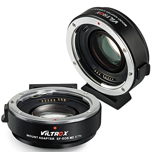 VILTROX EF-EOS M2 0.71 x Speed booster Adattatore per Canon EF-mount Obiettivo a EOS M Fotocamera M3 M5 M6 M10 M50 M100