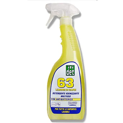 ITIDET Set 6 PZ 63 SANIFICANTE Limone Capri Detergente Professionale 750ml con ANTIBATTERICOIT12