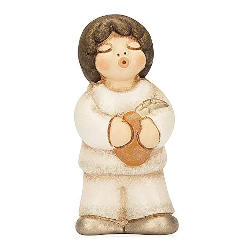 THUN - Statuina Presepe Pastore - Decorazioni Natale Casa - Linea Presepe della Famiglia - Ceramica - 5,5 x 7,6 x 4,6 cm