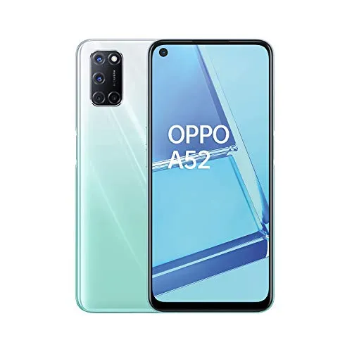 OPPO A52 Smartphone , Display 6.5'' LCD, 4, Fotocamere,64GB Espandibili, RAM 4GB, Batteria 5000mAh, Dual Sim, 2020 [Versione italiana], Stream white