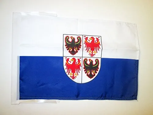 AZ FLAG Bandiera Trentino-Alto Adige 45x30cm - BANDIERINA TRENTINA - REGIONE Italia 30 x 45 cm cordicelle