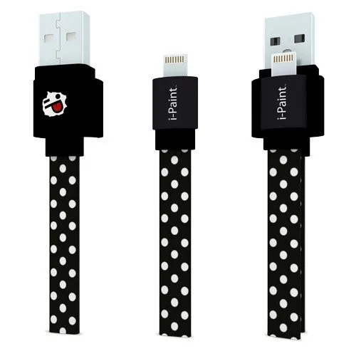 i-Paint USB/Lightning 1.0 m Cavo per Cellulare USB A Nero, Bianco 1 m