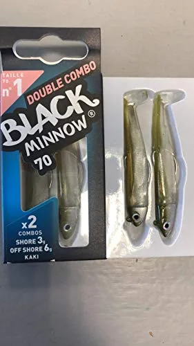 Black Minnow 70 Combos (Doble Combo - Shore - Offshore - 3g - 6g - Kaki)
