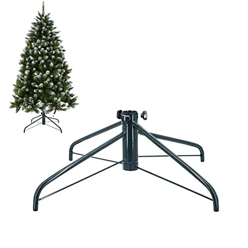 Ouvin - Supporto per albero di Natale con ruote, base in ferro, 55 cm, per decorazioni per feste (verde)