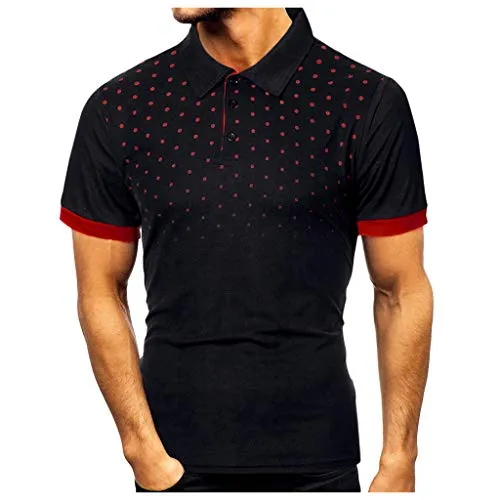 Toamen Uomo T-Shirt Polo in Cotone Manica Corta Moda t-Shirt da Golf Manica Corta Elegante Taglie Forti Camicie da Tennis Casual Maglia Estiva da Rugby Sportswear