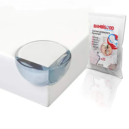Bambigood® Paraspigoli Bambini Trasparente Morbido con adesivo preinstallato per Sicurezza Bambini – Protezione Spigoli per Bambini Sicurezza Casa, Para Angoli per Bambini, Copri Spigoli per Bambini