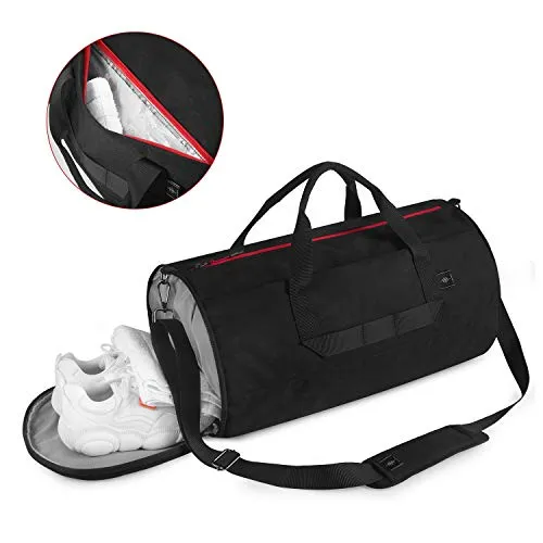 BONTHEE Borsa Sportiva da Palestra per Uomo con Scomparto Impermeabile e Tasca per Le Scarpe Borsa Sportiva Pieghevole Impermeabile Borsone da Viaggio