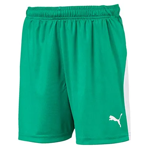 Puma Liga, Pantaloncini da Calcio Unisex Bambini, Verde (Pepper Green White), 152