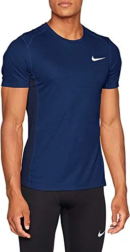 Nike M Nk Miler Top SS T-Shirt, Uomo, Blu (Blue Void/Htr 478), Small (Taglia Produttore:S)