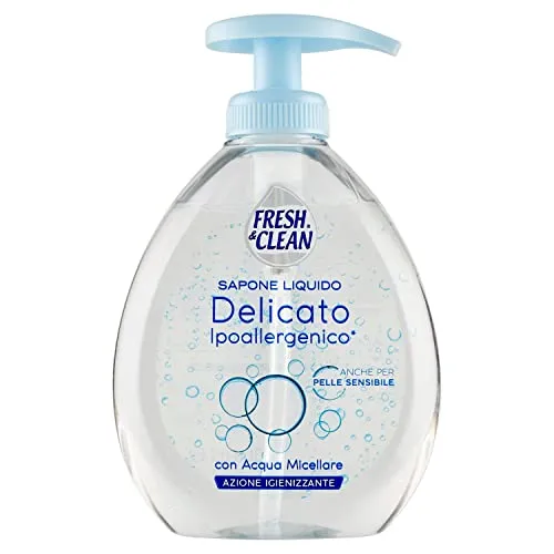 Fresh & Clean Detergente Mani - Viso Ipoallergenico Pelle Sensibile, 300ml, 1