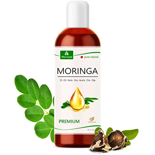 MoriVeda Moringa Oil Premium I Semi di moringa pelati e maturati al sole, spremuti a freddo 1x100ml