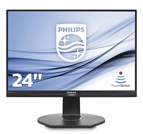 Philips 241B7QPJEB Monitor 24" LED IPS, Full HD, 3 Side Frameless, Regolabile in Altezza, Girevole, Pivot, Inclinabile, USB 3.0, Casse Audio Integrate, Display Port, HDMI, VGA, Vesa, Nero