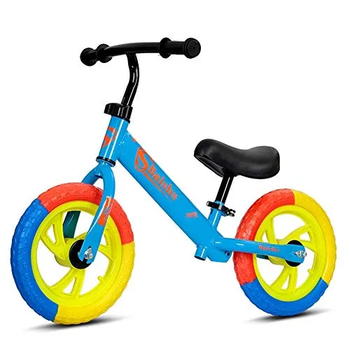 Zixin Kid Prima Bicicletta, Equilibrio Allenamento Bicicletta, Pneumatici Colorati, Liscio Cuscinetti, Fanno Risparmiare Energie, for 2-6 Anni Bambino E Bambino Piccolo, Blu (Colore: Blu)