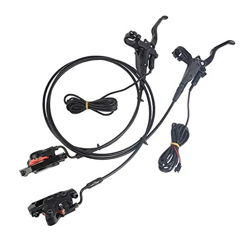 Zhantie - Set di montaggio freno a disco idraulico con interruttore di alimentazione per bicicletta pieghevole scooter elettrico