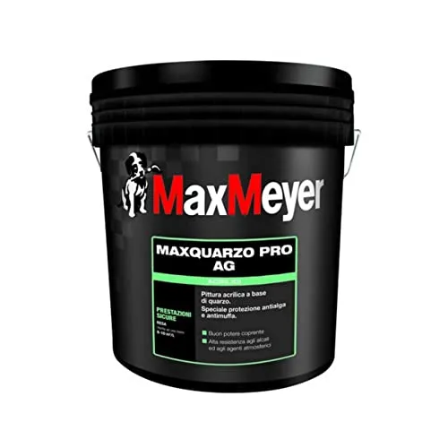 Maxquarzo Pro AG pittura al quarzo antialga e antimuffa bianco per esterni 14 litri Max Meyer