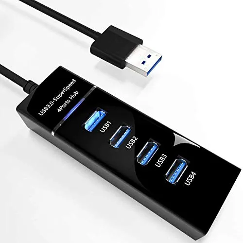 PS4/ PS5 / PS4 Slim / PS4 Pro Hub, adattatore per cavo USB ad alta velocità Likorlove 4 porte USB 3.0 per PS4 / PS5 / PS4 Slim / PS4 Pro // XBOXONE / XBOX360 / Computer portatile