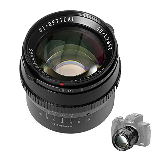 TTArtisan Obiettivo 50mm F1.2 Fotocamere APS-C Obiettivo Messa a fuoco manuale Compatibile con Nikon Z50