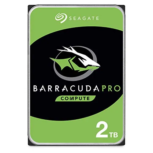 Seagate BarraCuda Pro, Unità Disco Interna da 2 TB con Prestazioni Elevate, Unità SATA 6 da Gbit/s, 3.5", 7200 Giri/min, Cache da 128 MB per PC Desktop e PC Portatili, Recupero Dati (ST2000DM009)