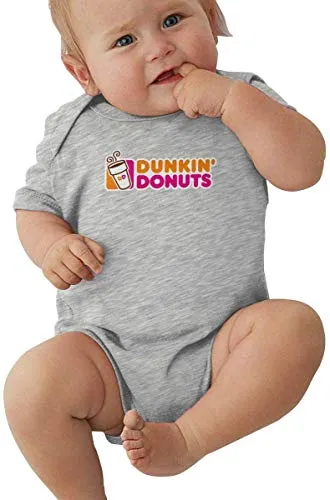 WlQshop Tute da Bambino,Body Bimbo Bimba Baby Boys Girls Unisex Romper Bodysuit Dunkin Donuts Logo Infant Funny Jumpsuit Outfit 0-2T Kids