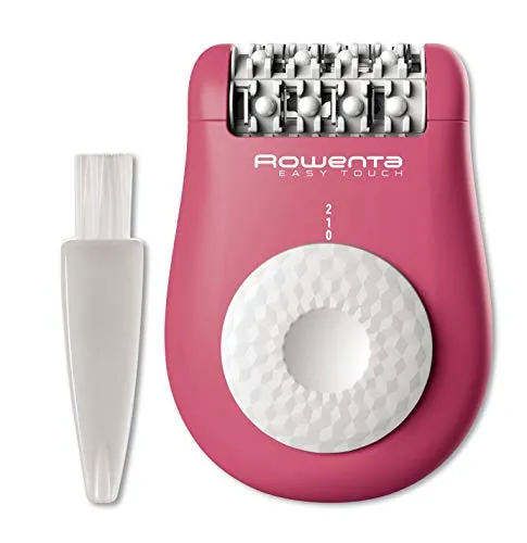 Rowenta EP1110 Easy Touch, Epilatore Elettrico Delicato, 24 Pinzette, 2 Velocità, Rosa