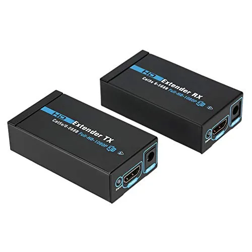 Docooler Trasmettitore ricevitore ANQ E60 HDMI Extender CAT5e e 6 RJ45 Ethernet 1080P 3D 60 m