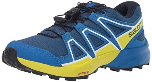 SALOMON Speedcross J, Scarpe da Trail Running Bambini, Blu/Giallo (Poseidon/Sky Diver/Sulphur Spring), 35 EU