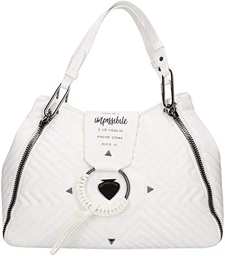 Le Pandorine Borsa a Spalla Vicky Canvas Colore Bianco PE20DAH2487