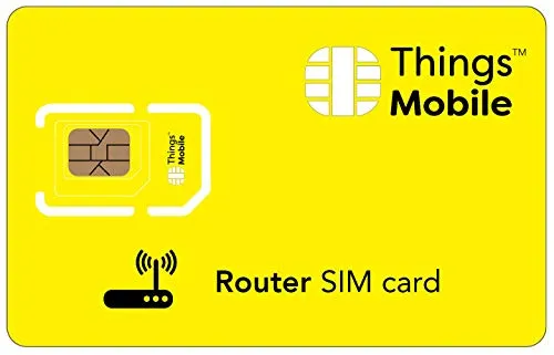 SIM Card per ROUTER Things Mobile con copertura globale e rete multi-operatore GSM/2G/3G/4G LTE, senza costi fissi, senza scadenza e tariffe competitive, con 10 € di credito incluso
