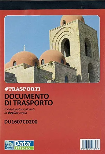 BLOCCO #TRASTORTI DOCUMENTO DI TRASPORTO DUPLICE COPIA DU1607CD200