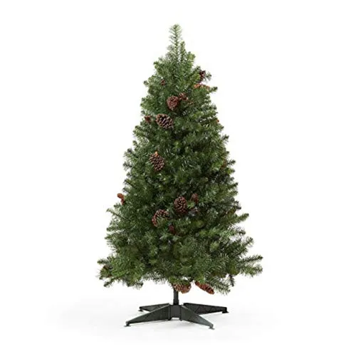 Xodo Store Albero di Natale - Abete Cervinia Verde con pigne Altezza 150 cm, con piedistallo
