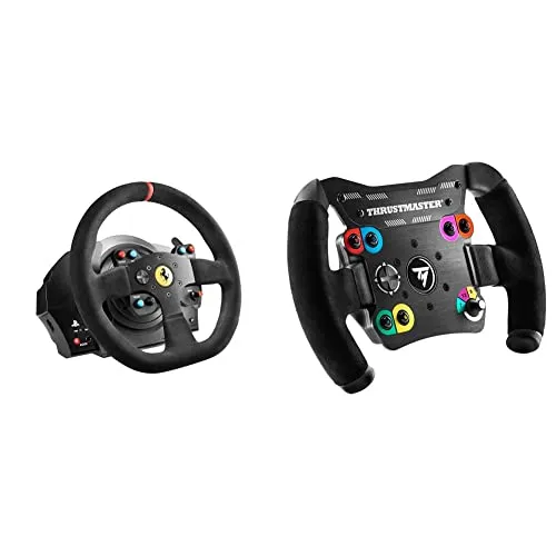 Thrustmaster T300 Ferrari Integral Alcantara Edizione Volante Include 3-Pedali, PS4 / PS3 / PC & TM Open Wheel: Corona per Volanti Rimuovibile e Multipiattaforma