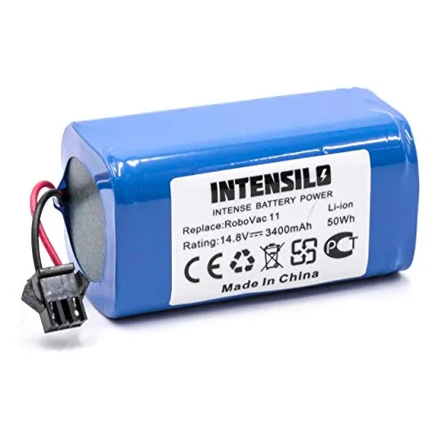 INTENSILO batteria compatibile con Ecovacs Deebot DN621 aspirapolvere home cleaner (3400mAh, 14.8V, Li-Ion)
