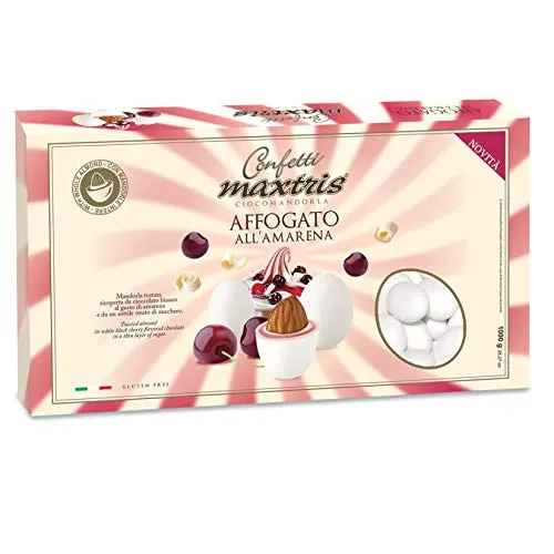 CONFETTI MAXTRIS 1 kg AFFOGATO ALL'AMARENA colore bianco