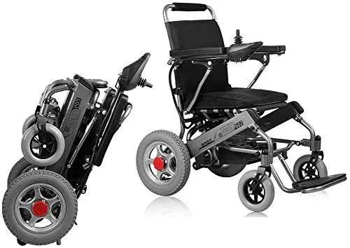 ZHANGYY Carrozzina elettrica Pieghevole Leggera per disabili con Batteria al Litio Carrozzina semovente Portatile Carrozzina elettrica a 20 km (Colore: Batteria al Litio 20A)