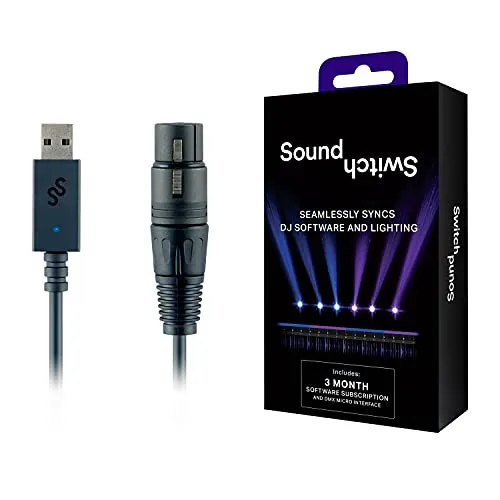 SoundSwitch DMX Micro Interface – Interfaccia Ultra Compatta USB-DMX con Tre Mesi di Accesso Gratuito al Software SoundSwitch