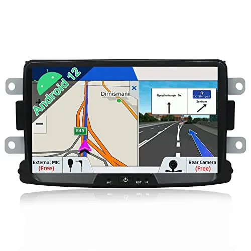 Android 12 Autoradio Compatibile con Renault Duster/Dacia Sandero/Lada Xray 2/Renault Captur/Logan 2 - GPS 2 Din - Camera Canbus Gratuiti - 9 Pollice 2G32G - Supporto DAB + / volante/4G/WiFi/BT/4G/USB