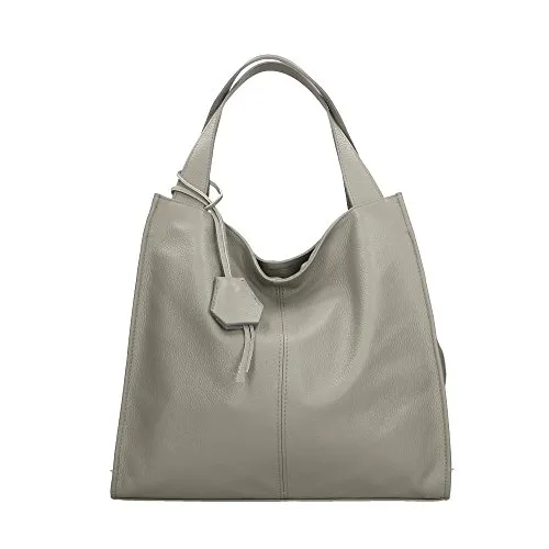 Aren - Shoulder Bag Borsa a Spalla da Donna in Vera Pelle Made in italy - 40x36x10 Cm