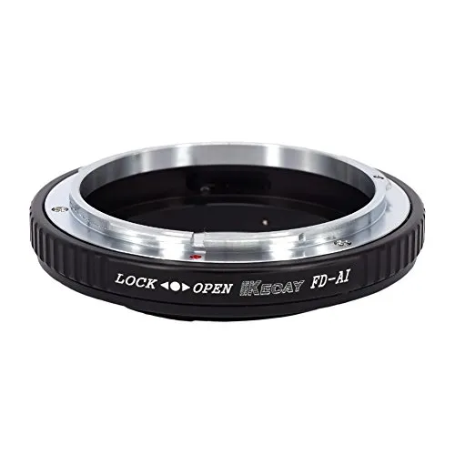 KECAY Adattatore di Montaggio Lente: Anello Adattatore per Obiettivo di Canon FD FL a Fotocamera Nikon AI/F Mount Compatibile con Nikon D1H D1X D4 D4S DF D200 D750 D800 D800E D810 D80 D90 FD-AI