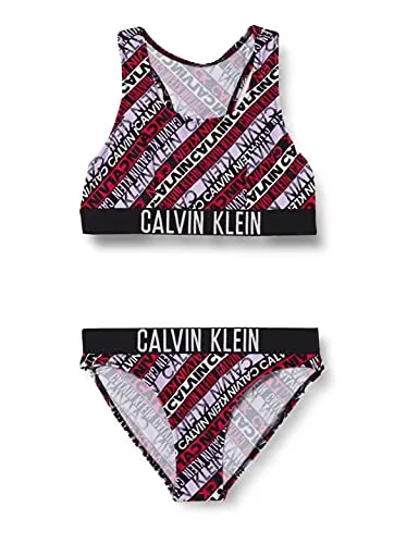 Calvin Klein Bralette Bikini Set-Print, Intense Power Logo AOP Girls, 12/14/2020 Bambina