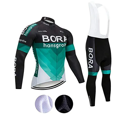 logas Abbigliamento Ciclismo Uomo Termico Inverno Tuta Bici Corsa PRO Maglia Manica Lunga + 3D Gel Salopette Pantaloncini