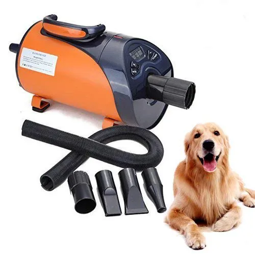 Ridgeyard soffiatore per cani Asciugacapelli cane Low Noise LED Display 8 livelli velocità 2800 W Animali Dryer Grooming