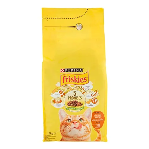 Purina Friskies Adult Crocchette per Il Gatto con Pollo Tacchino e Verdure, 2kg