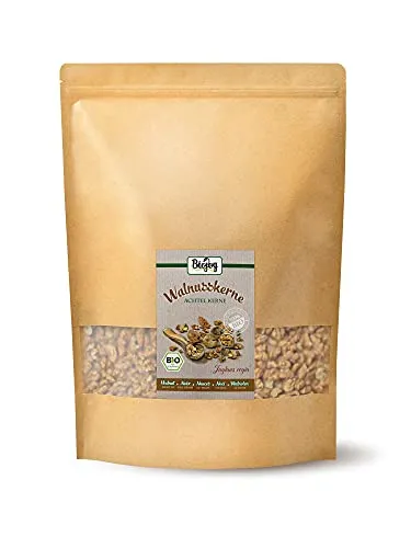 Biojoy Noci Sgusciate Biologiche (2 kg ottavi noci), crude, non salate, Juglans regia