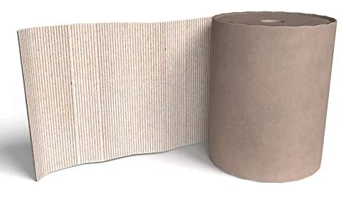 IMBALLAGGI 2000 - Rotolo Cartone ondulato Pacchi per Imballaggio - Ideale per Mascheratura e Protezione - Avana - Altezza cm 100 (50 MT)