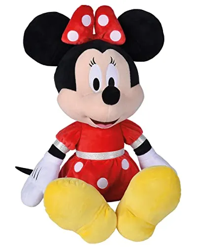Simba Disney - Peluche Minnie con Abito Rosso, 6315870232, 61 Cm, + 0 Mesi